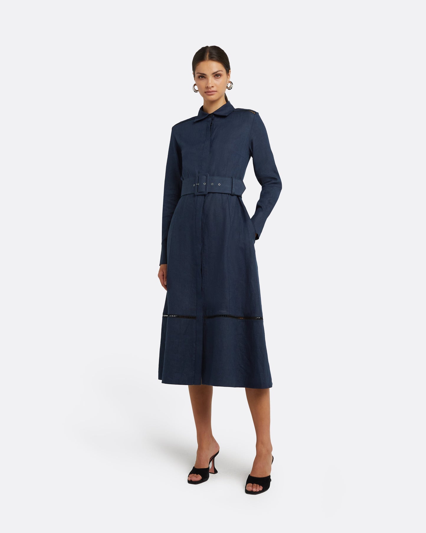 Fauna Navy Midi Dress