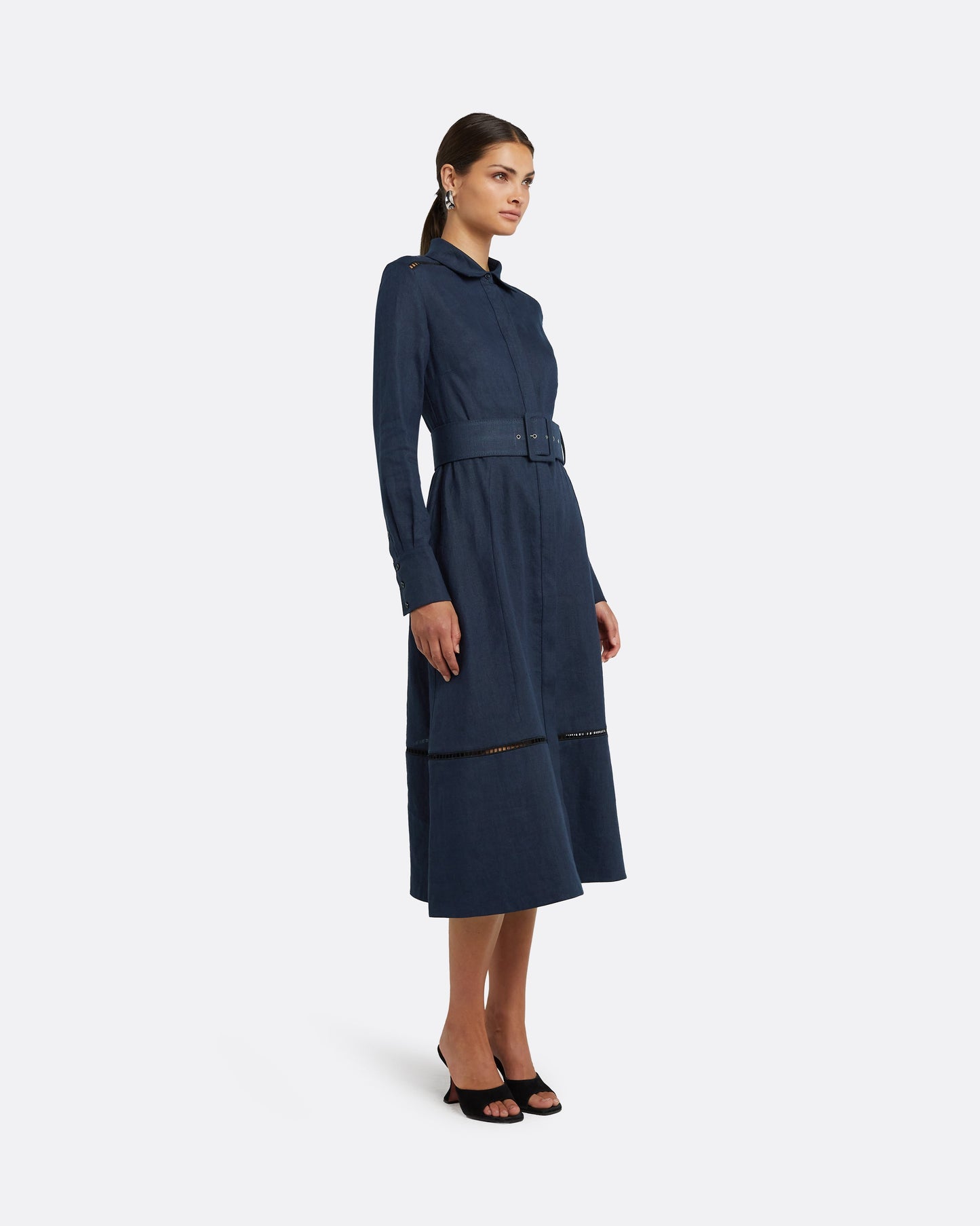 Fauna Navy Midi Dress