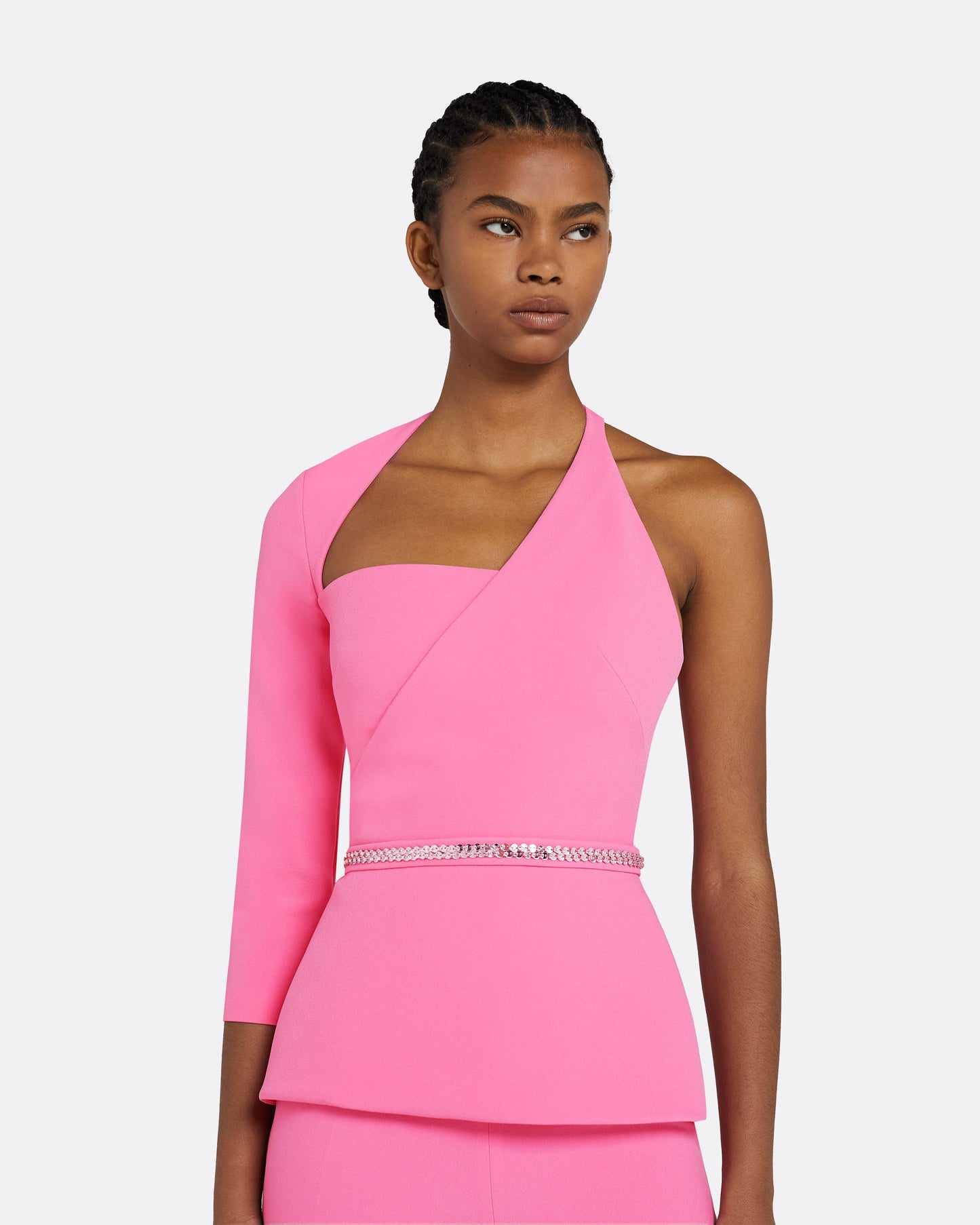 Giustina Aurora Top With Embroidered Belt