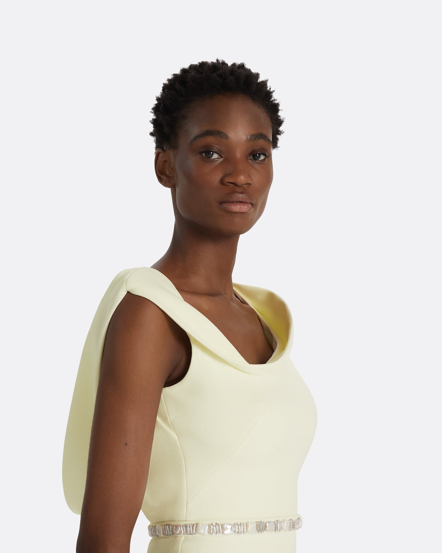 Koral Sorbet Midi Dress With Embroidered Belt