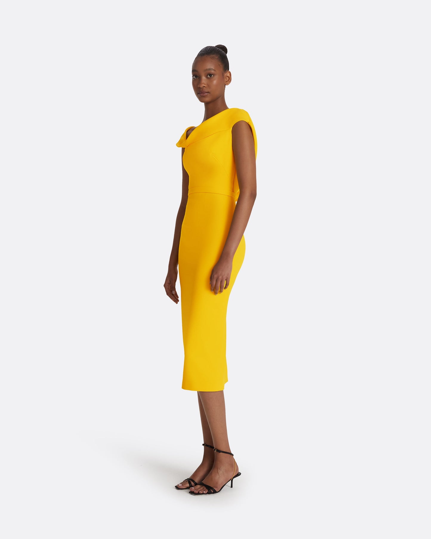 Koral Sunshine Yellow Midi Dress