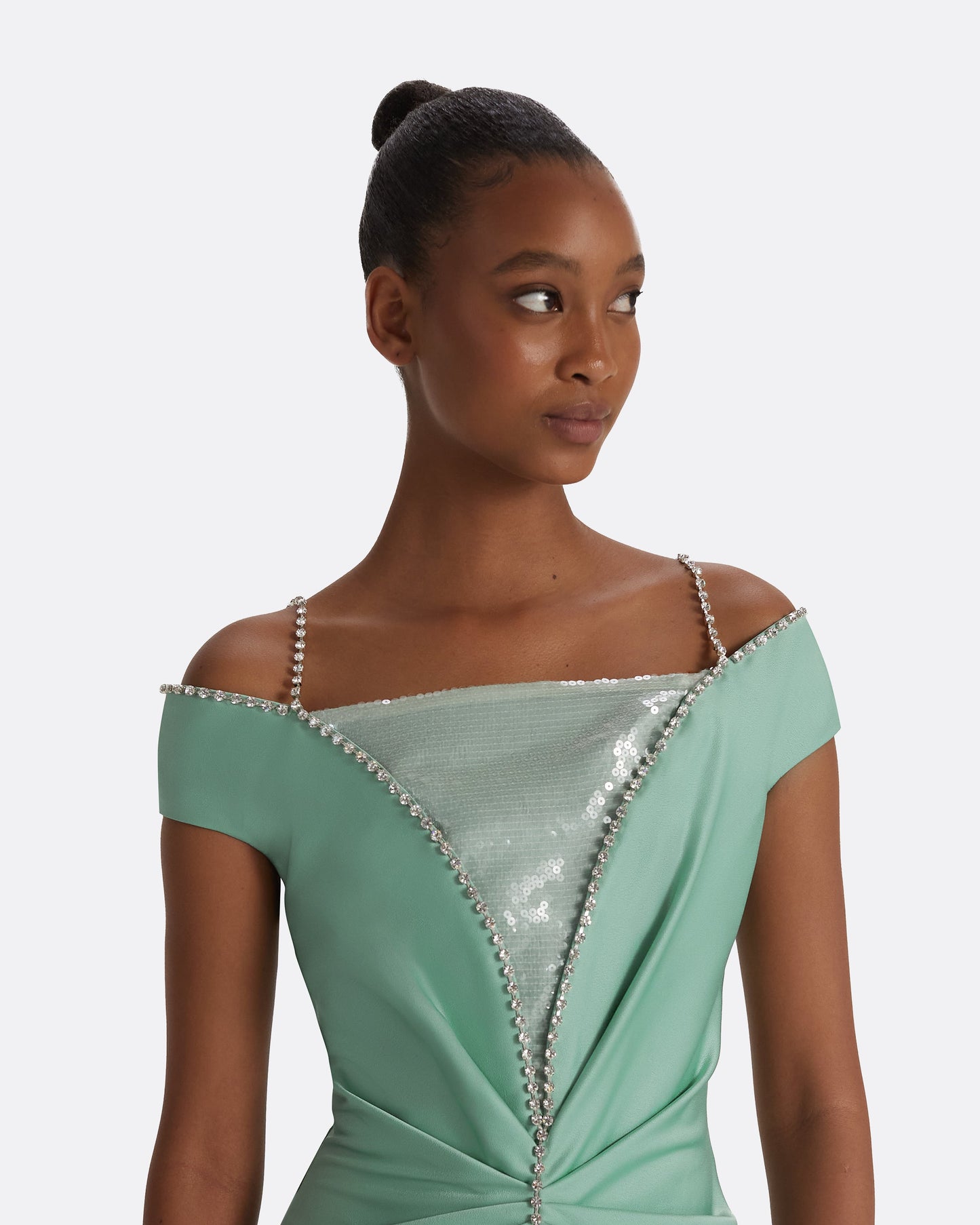 Keegan Sea Foam Long Dress