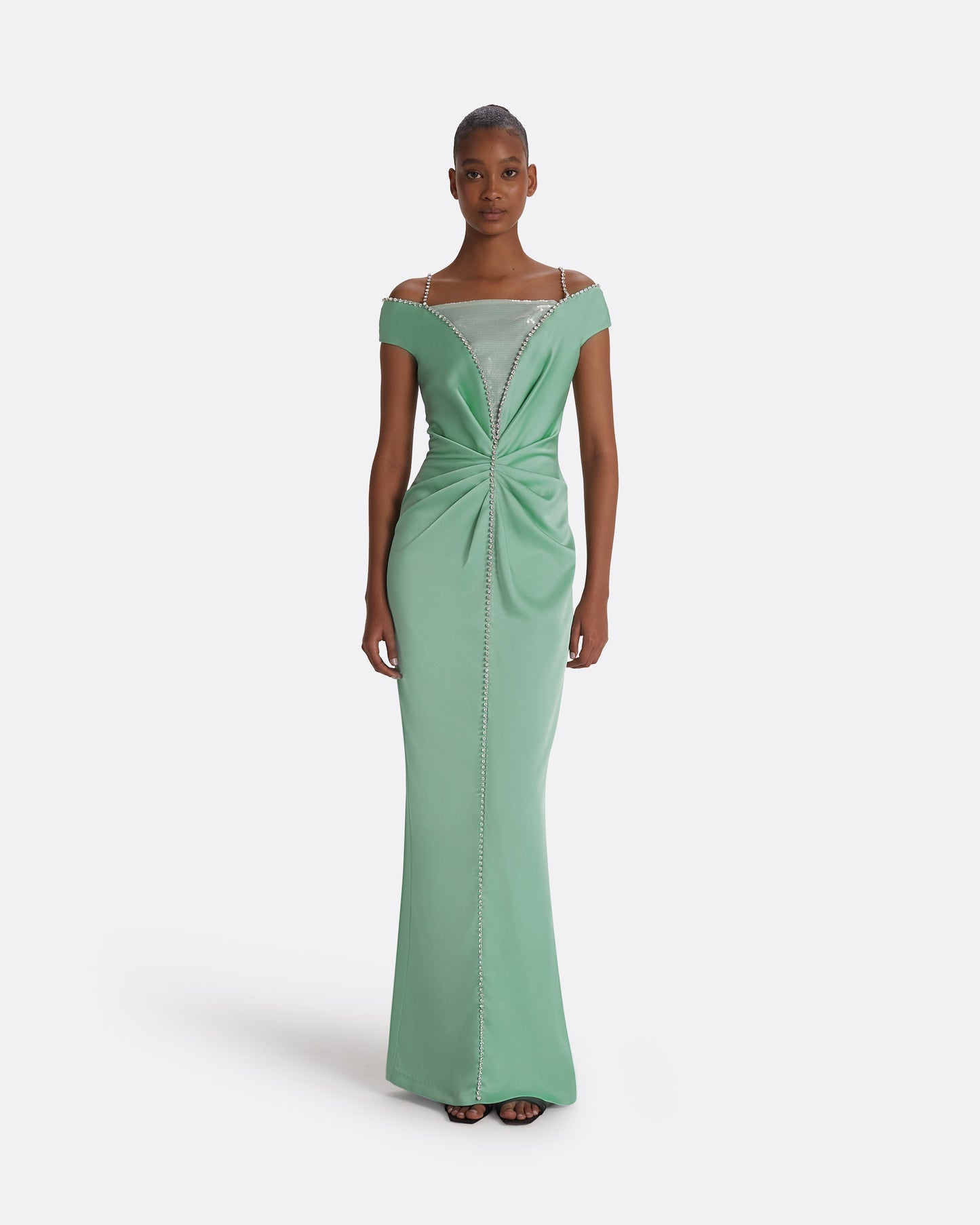 Keegan Sea Foam Long Dress