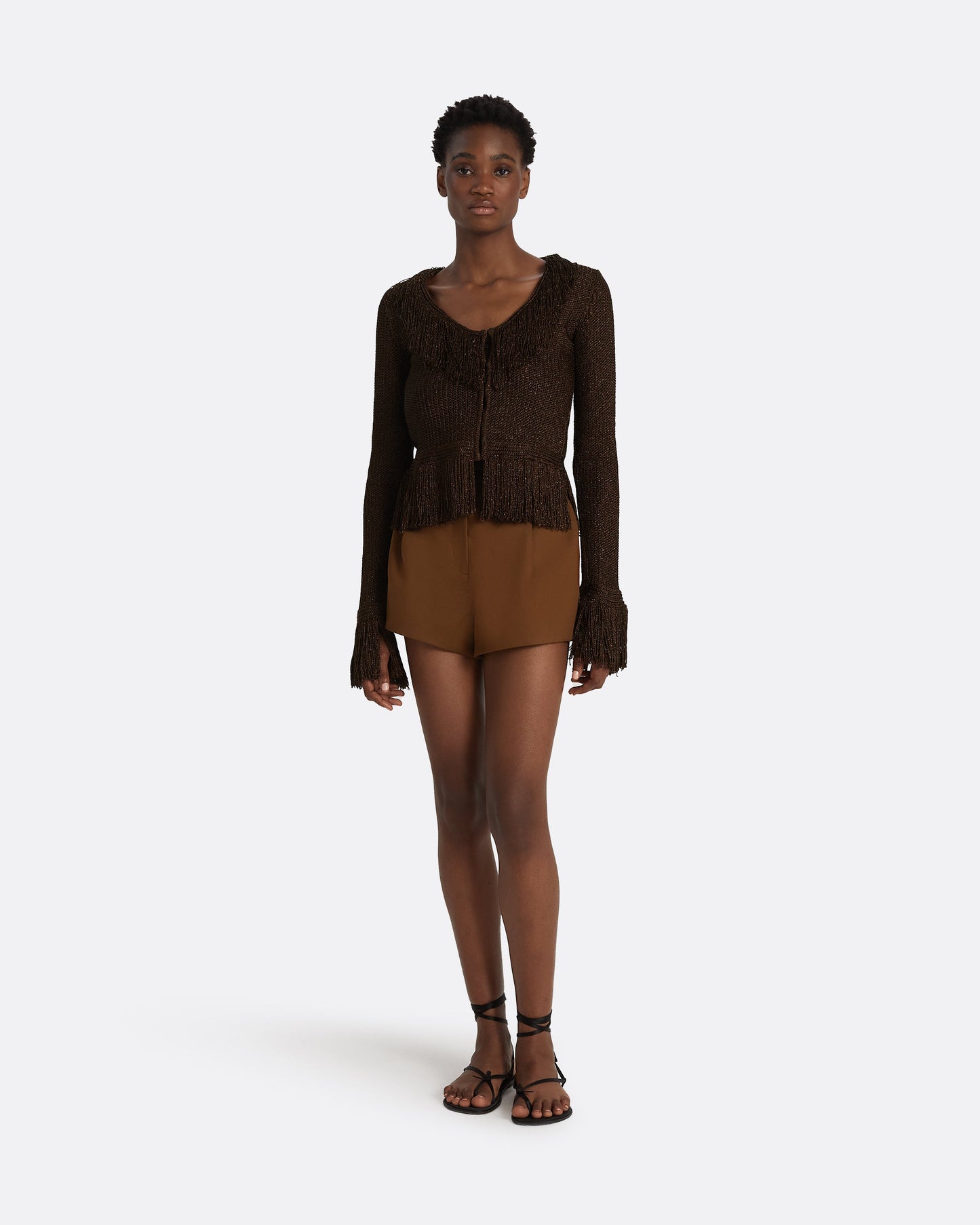 Scarlett Deep Brown Knit Jacket