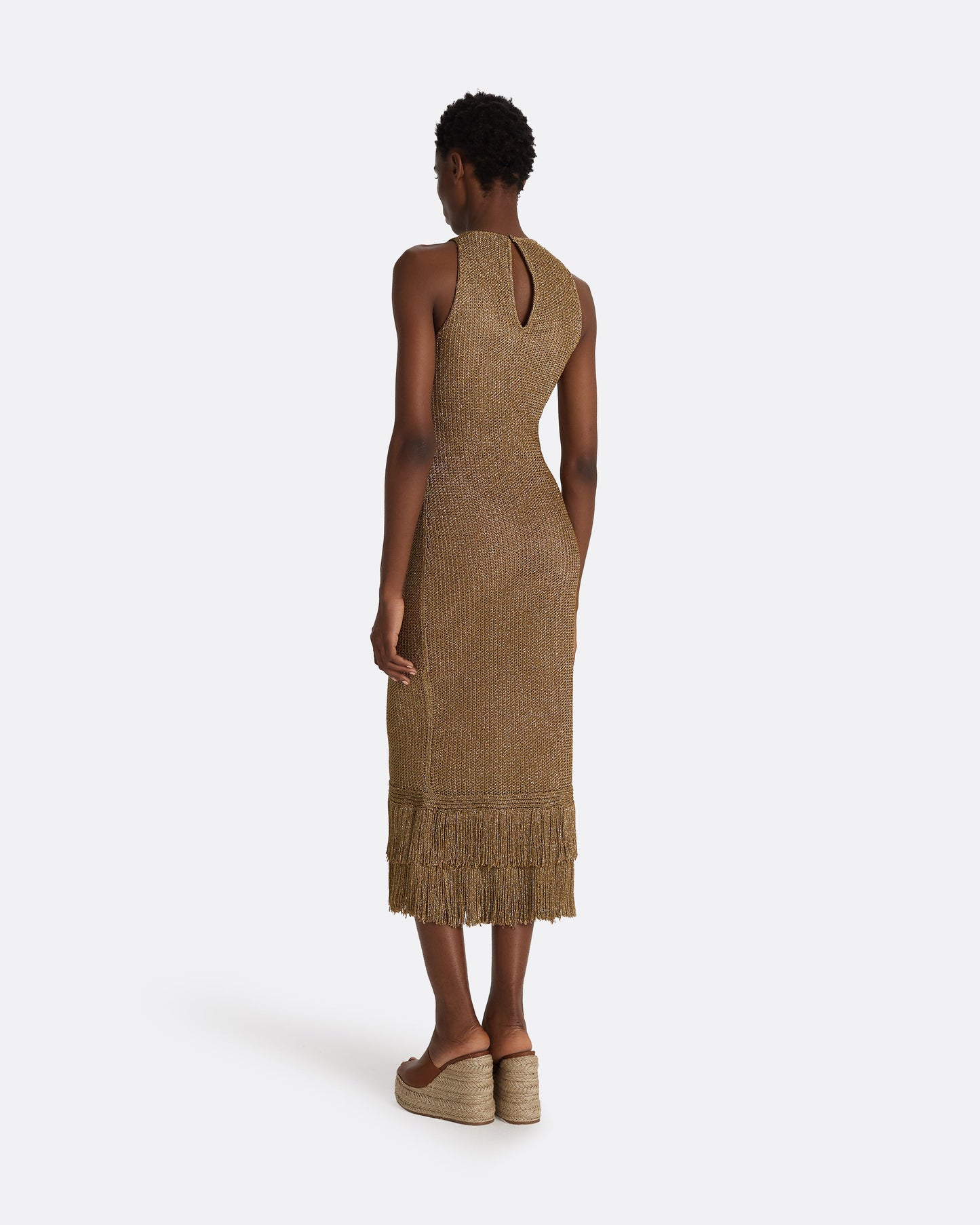 Deidre Gold Knit Dress