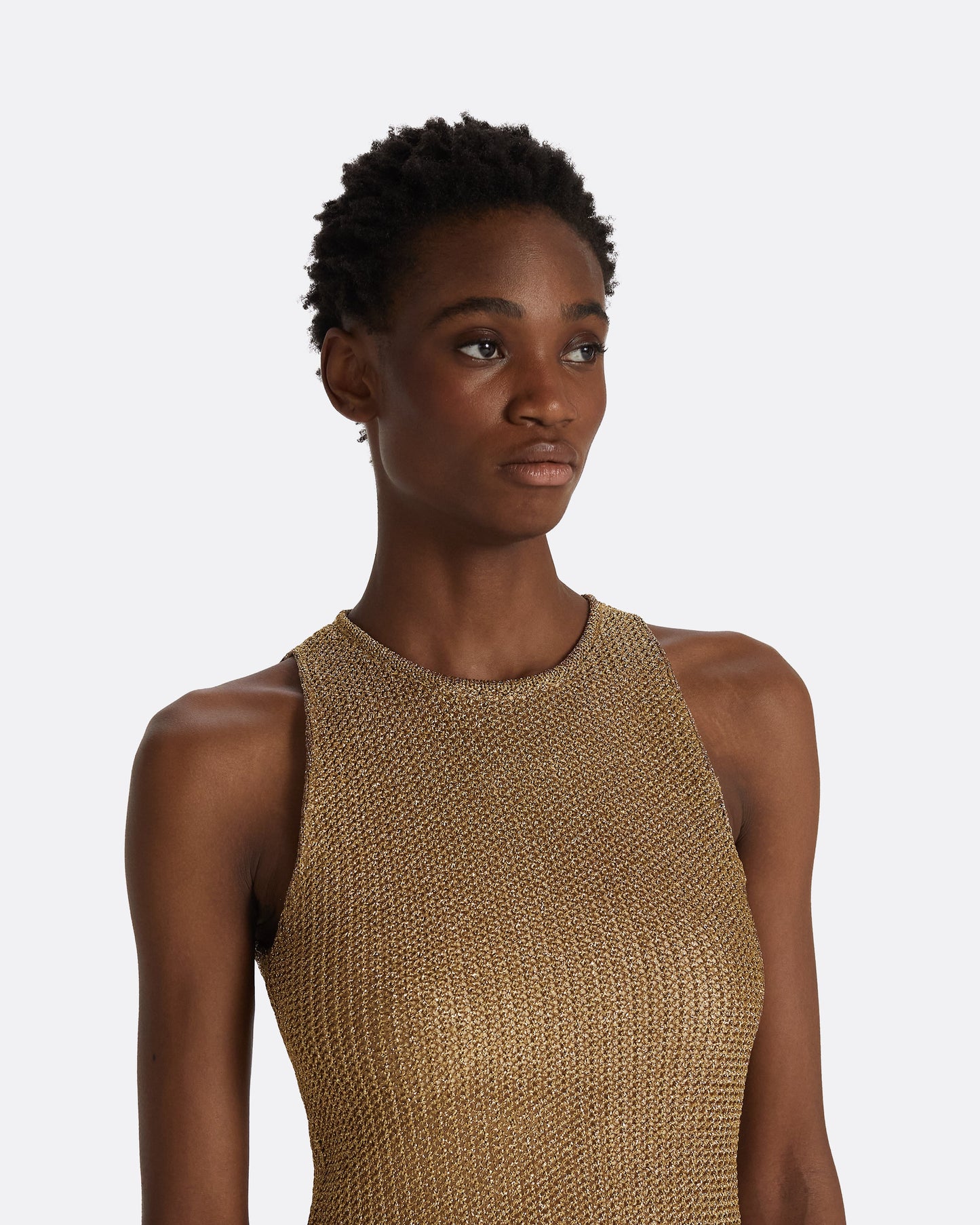 Deidre Gold Knit Dress
