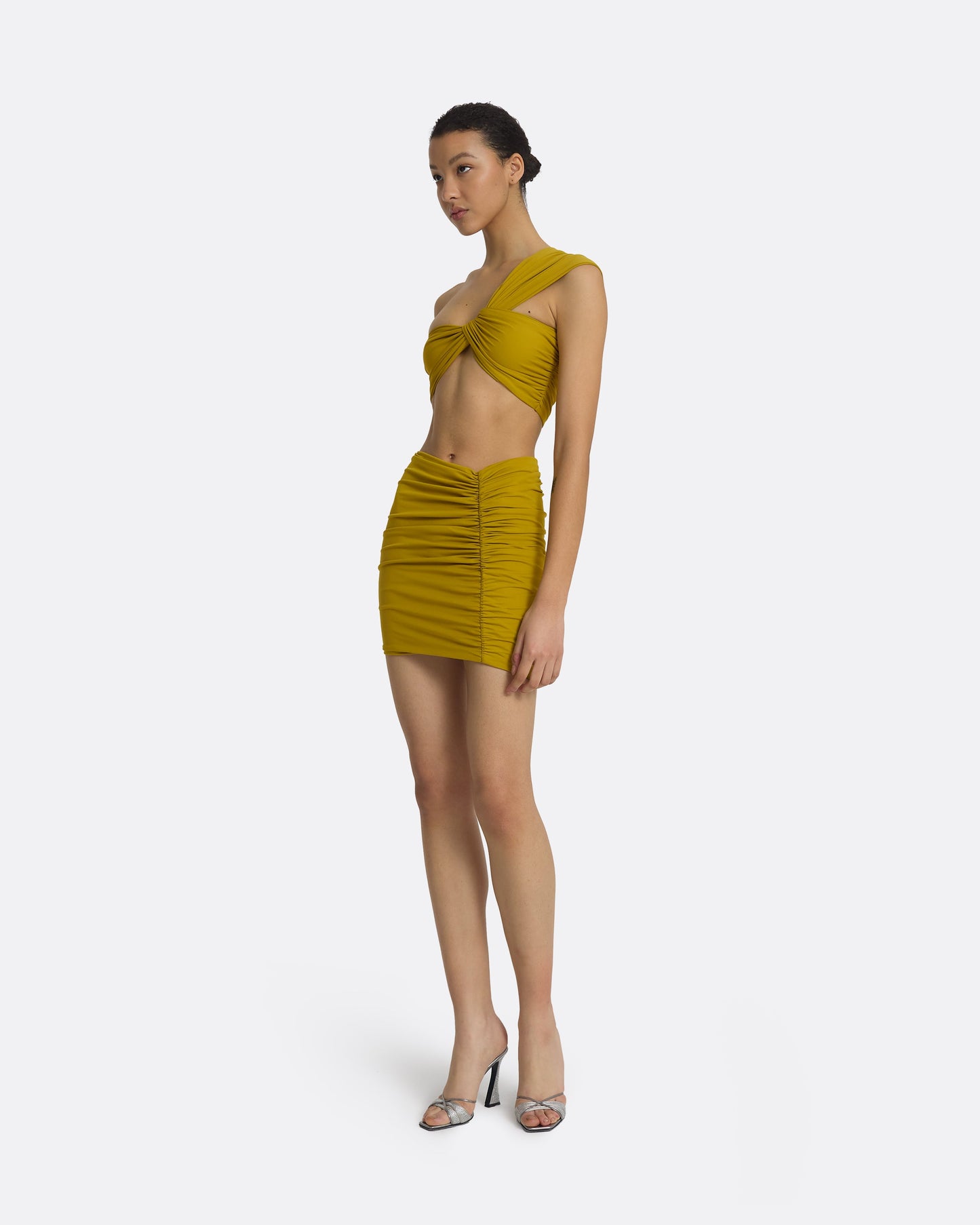Shauna Chartreuse Swim Skirt