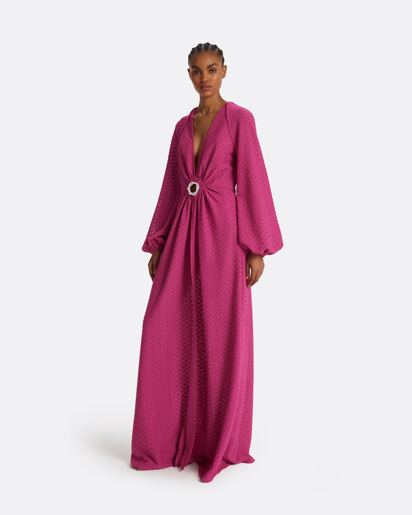 Jacquis Magenta Long Dress