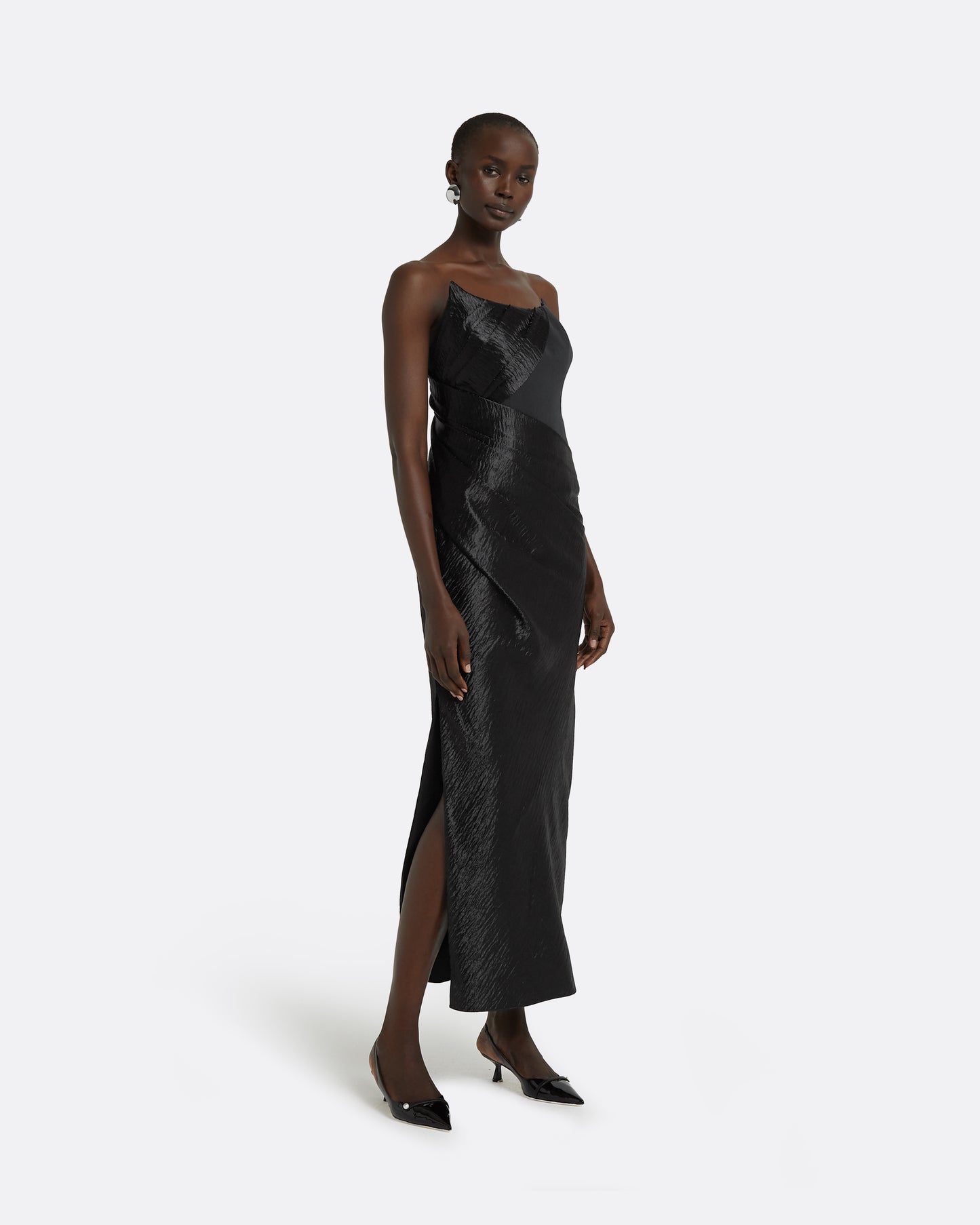 Samara Black Midi Dress