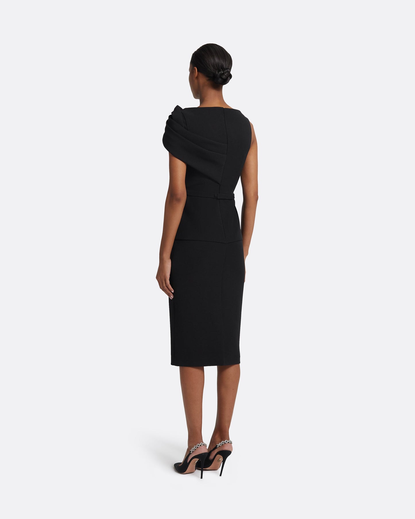 Mabila Black Midi Dress