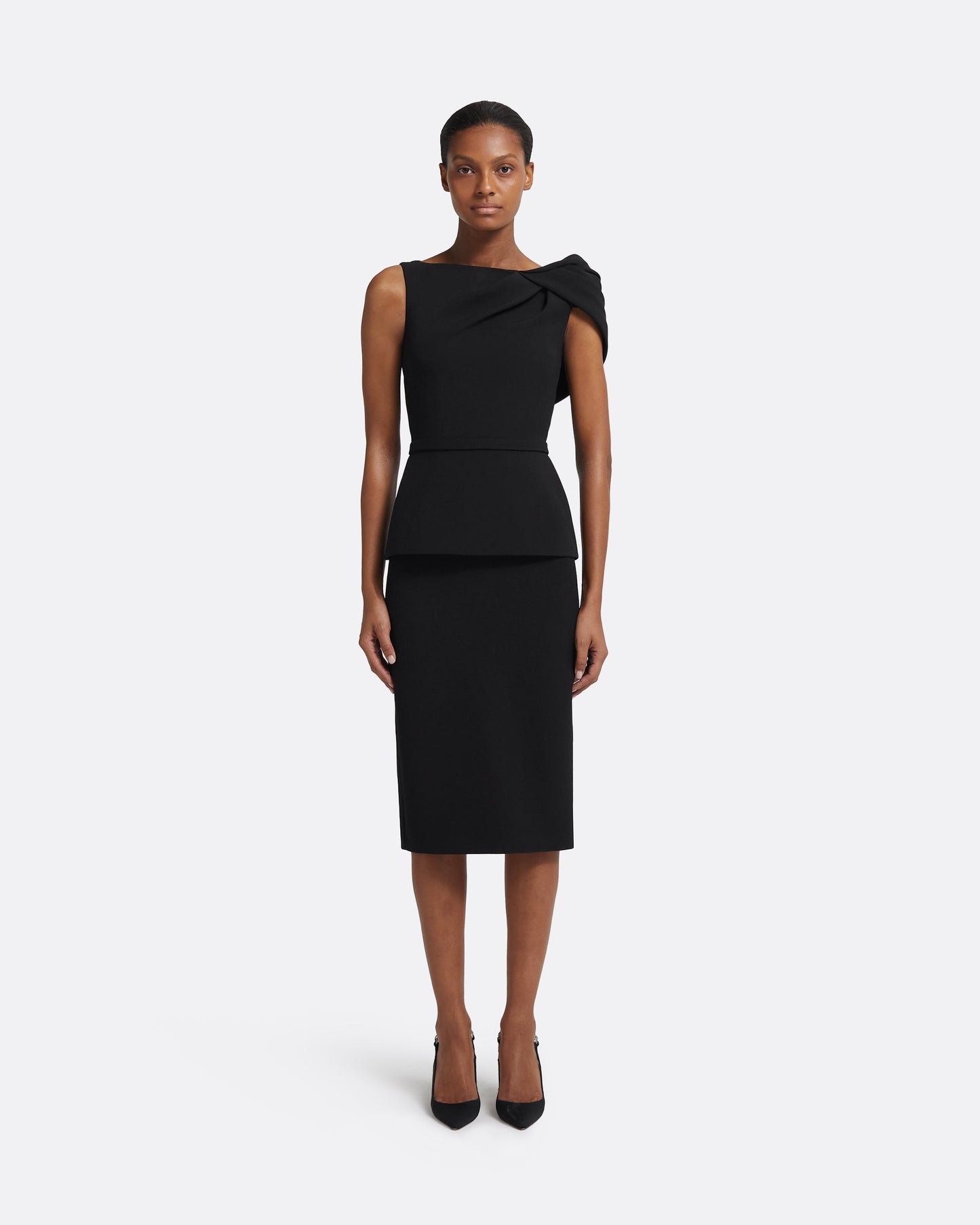 Mabila Black Midi Dress