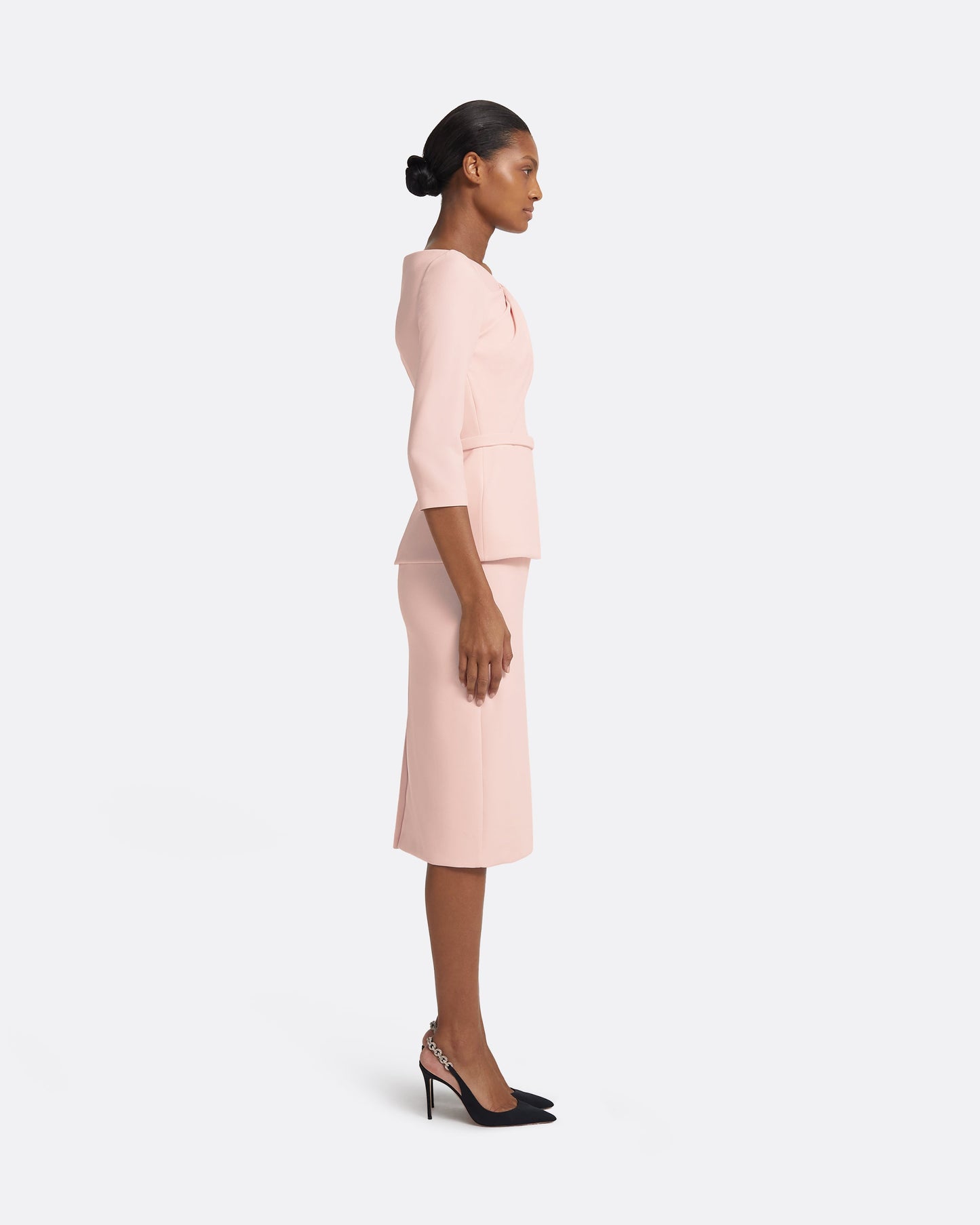 Rildanna Pale Pink Midi Dress