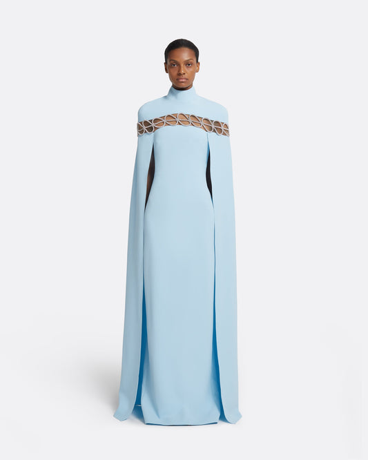 Coran Long Dress in Pale Blue