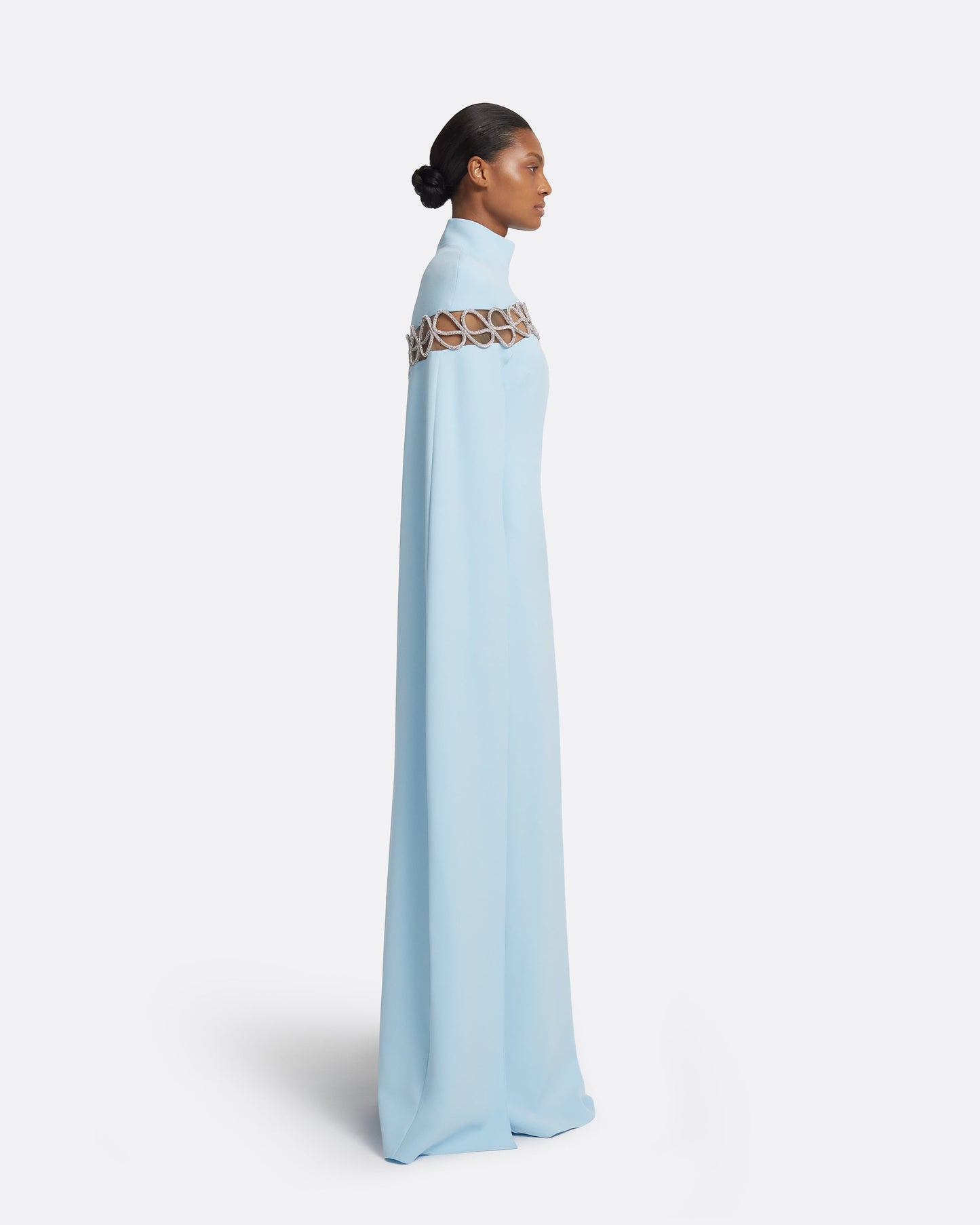 Coran Long Dress in Pale Blue