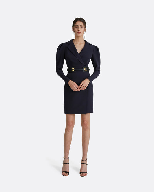 Maud Black/Gold Leather Belt