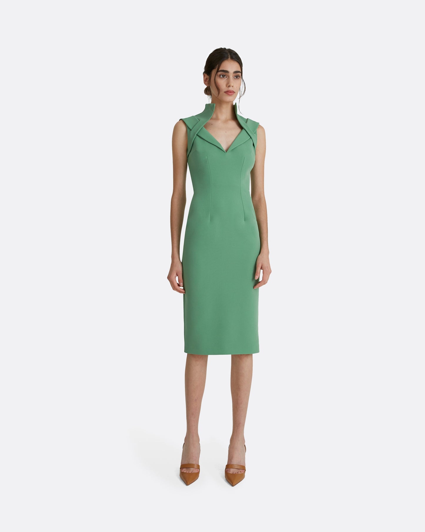 Loide Fern Green Midi Dress