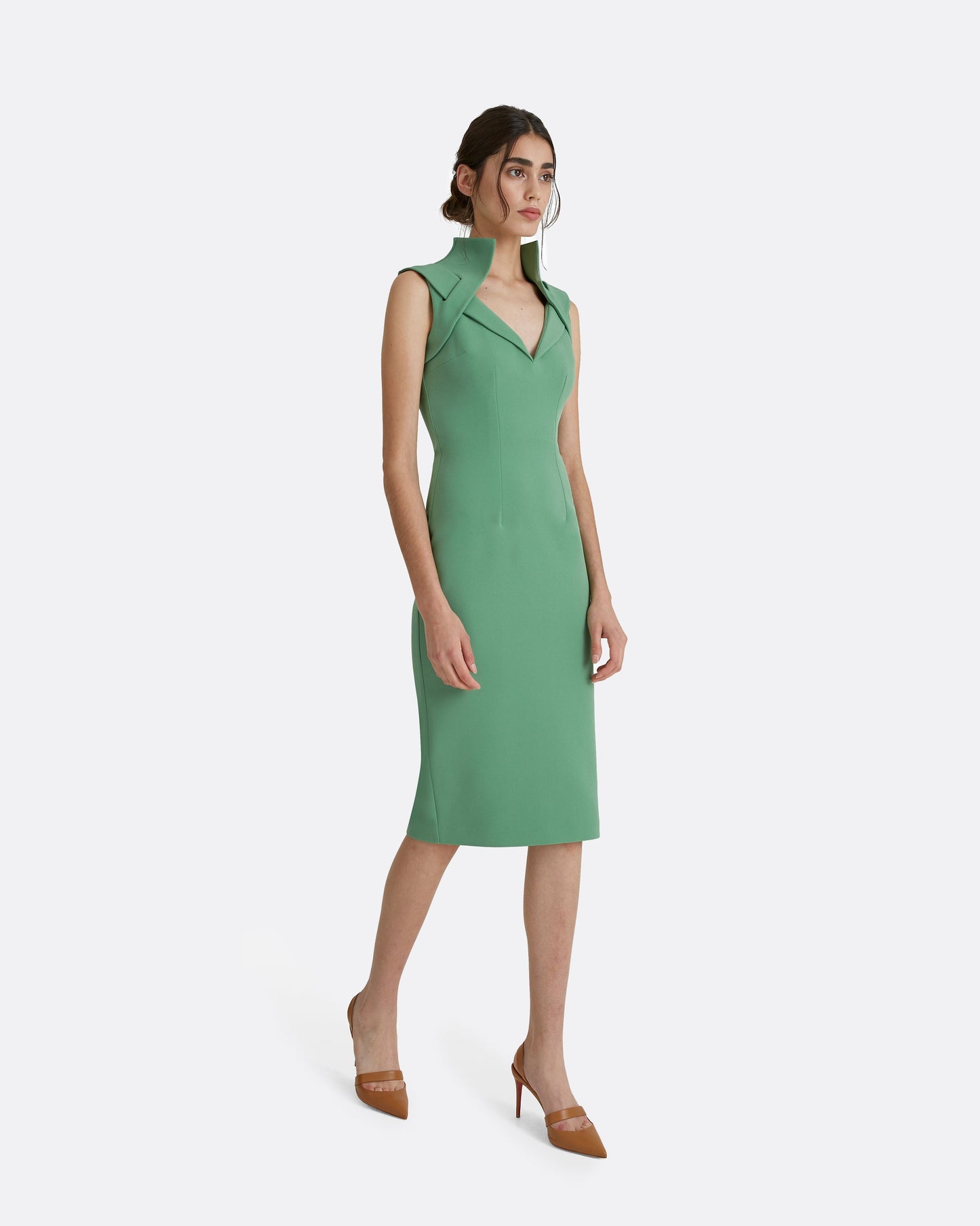 Loide Fern Green Midi Dress