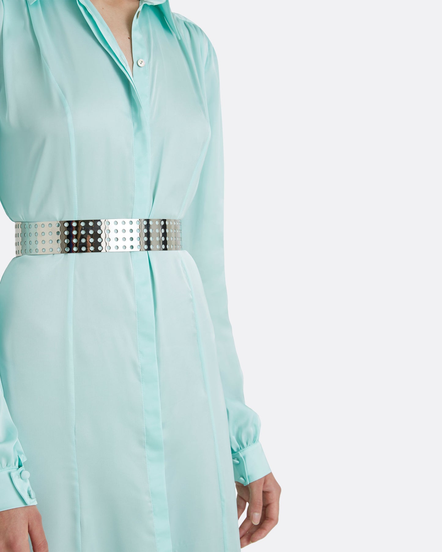 Clio Silver Metal Belt