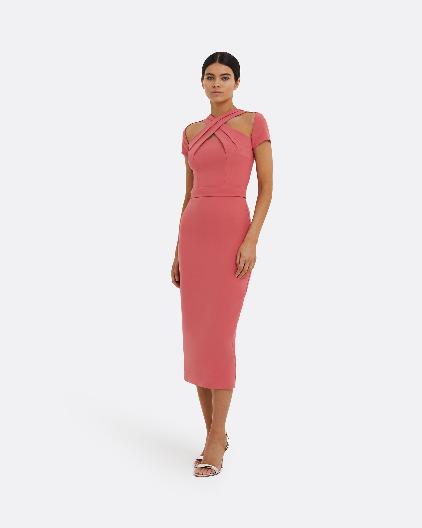 Cressida Terracotta Midi Dress