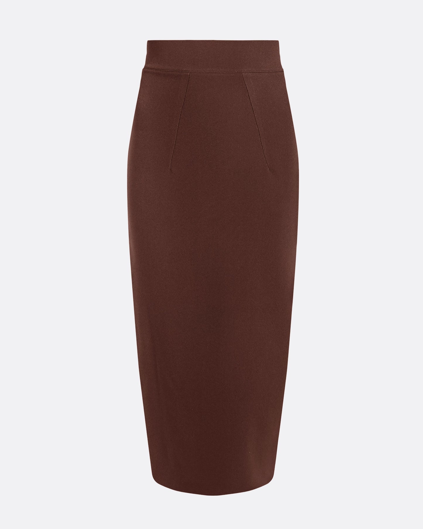 Hokoku Pecan Brown Pencil Skirt