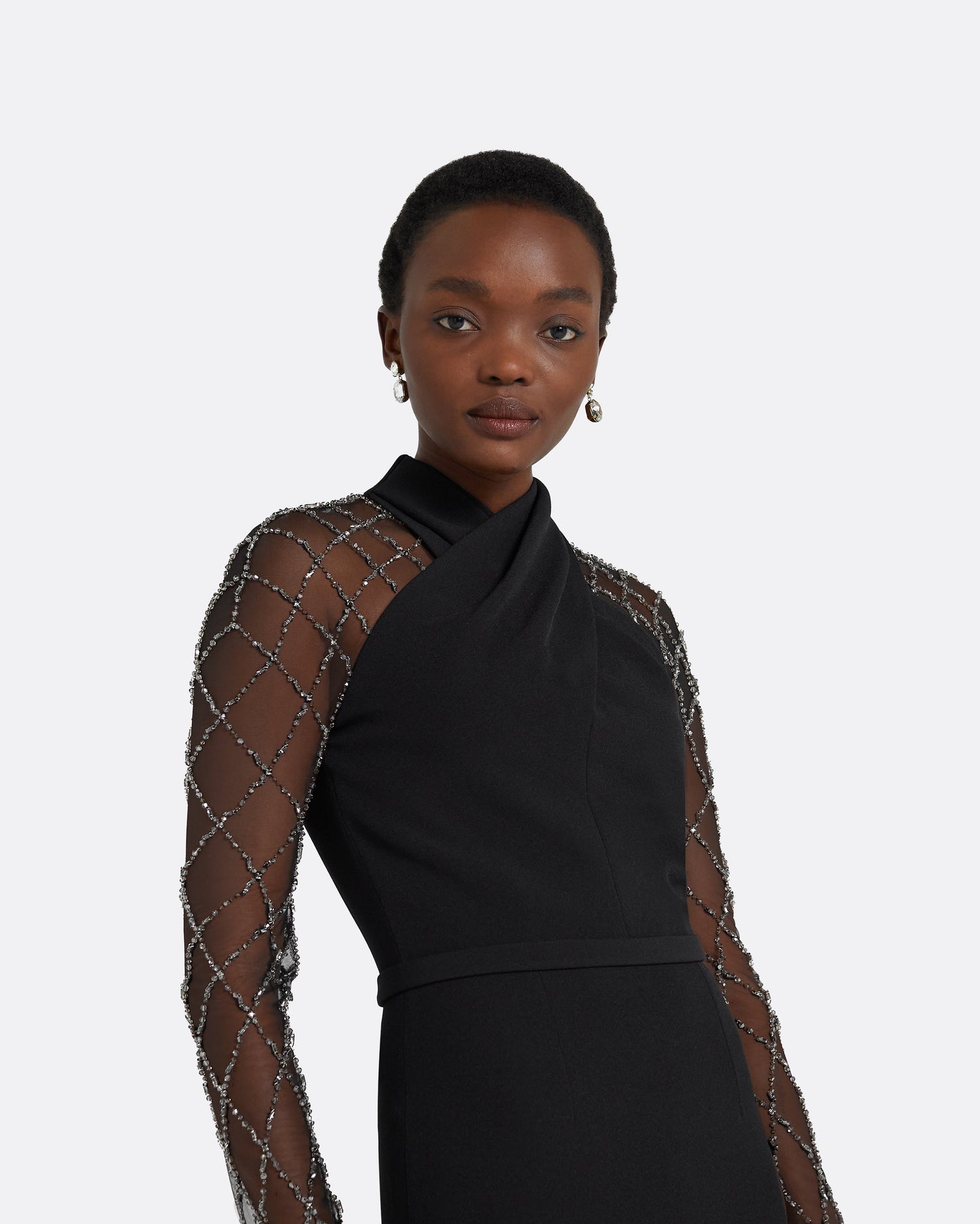 Clarence Black Long Dress