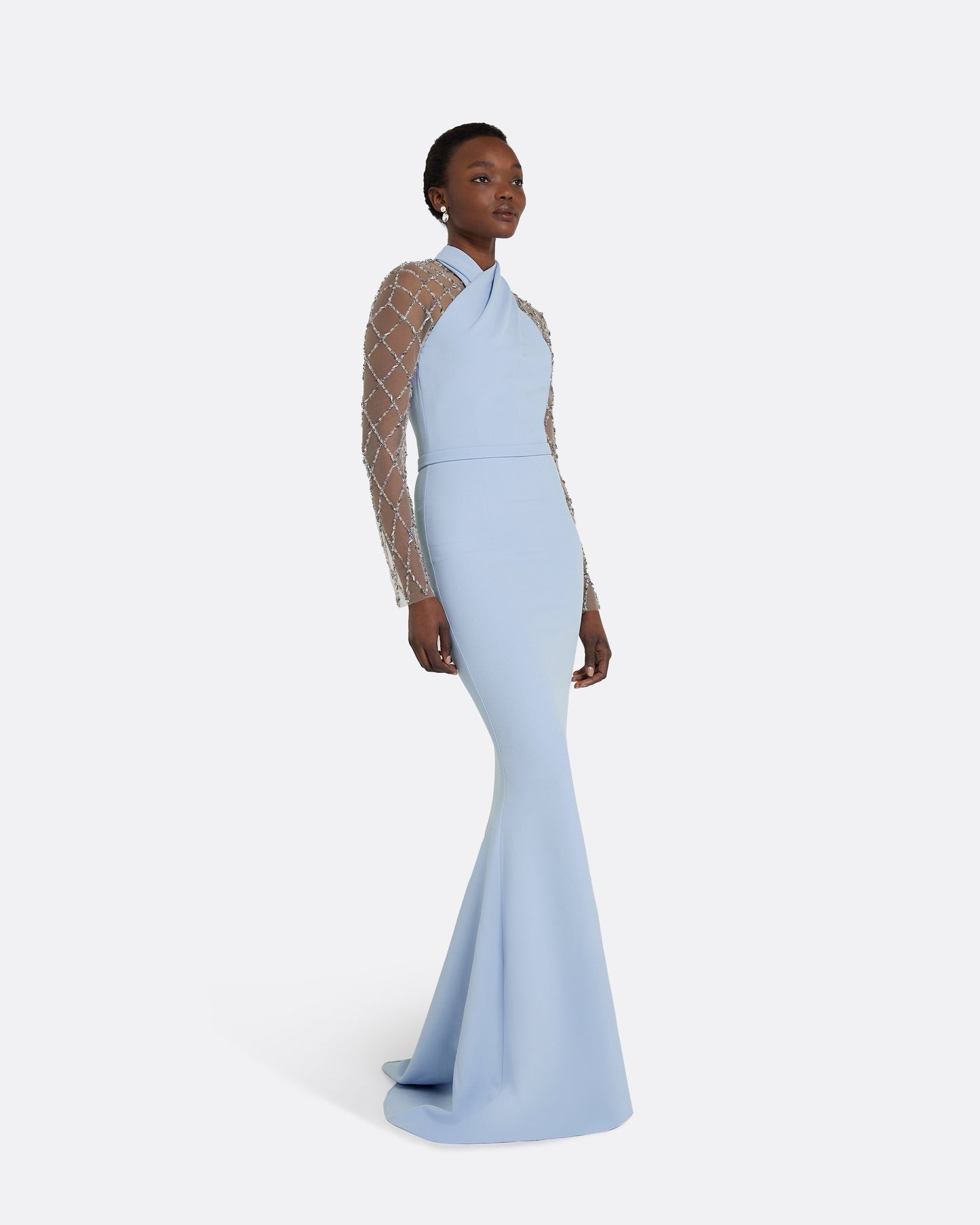 Clarence Soft Sky Long Dress