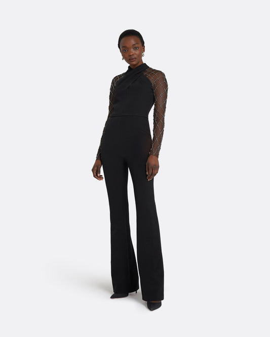 Cat Black Jumpsuit