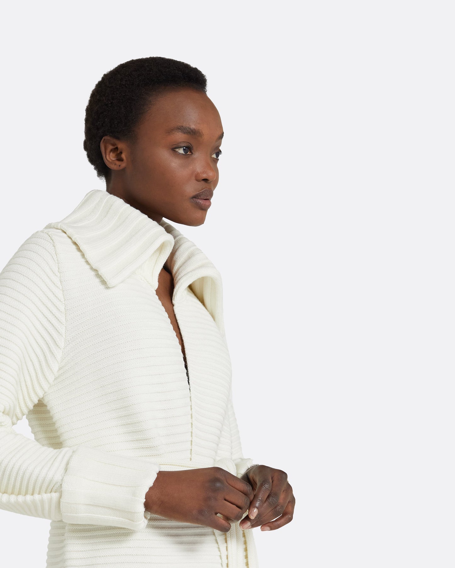 Kez Ivory Knit Coat