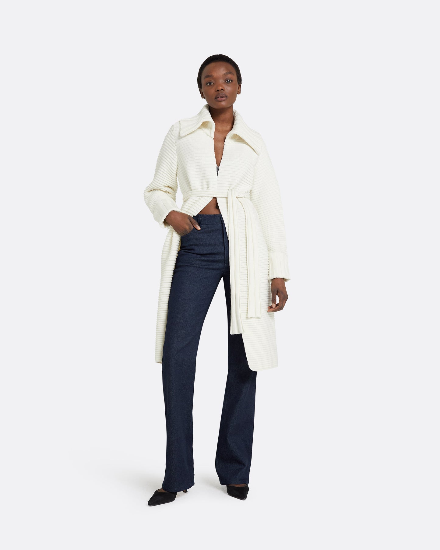 Kez Ivory Knit Coat