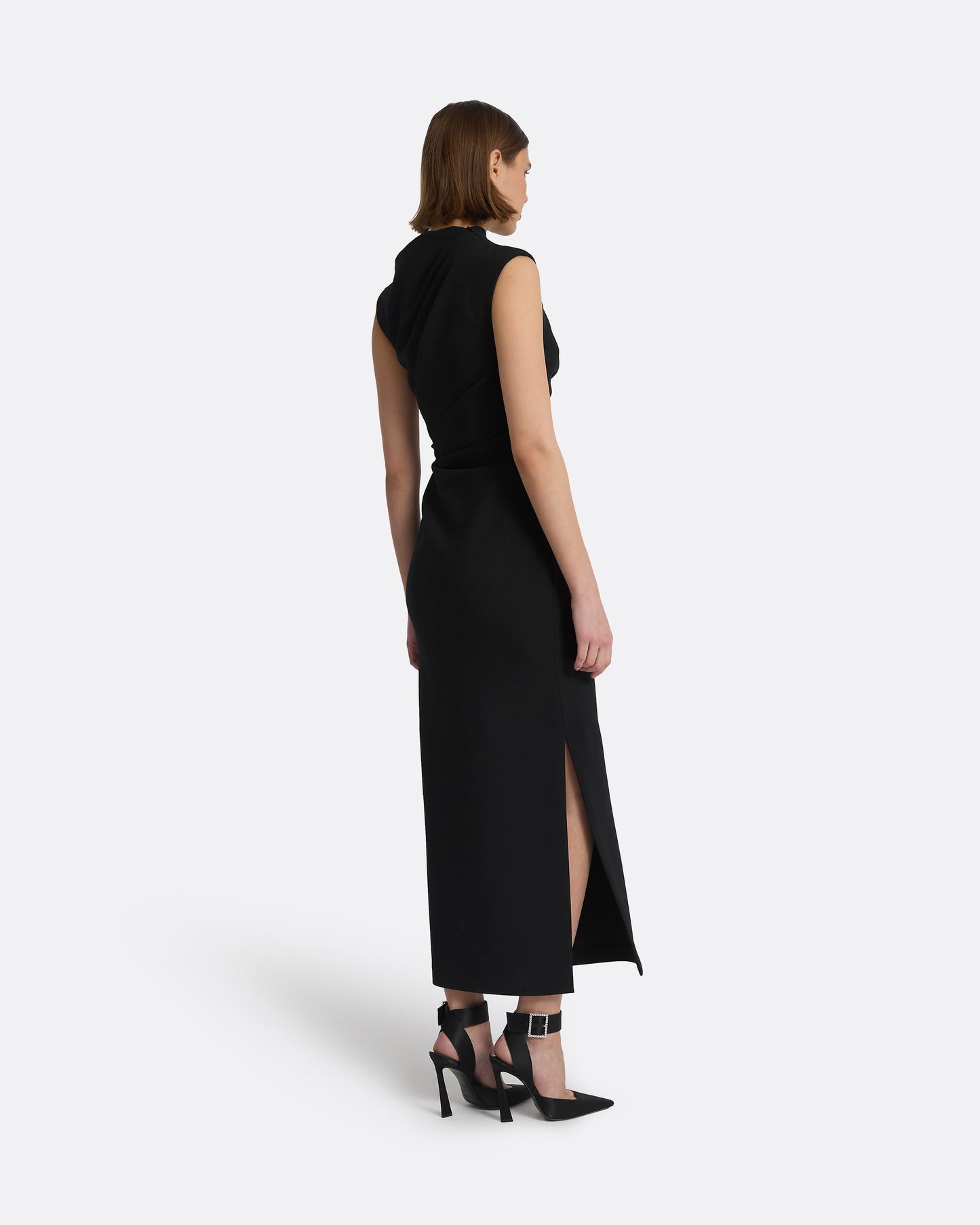 Salena Black Midi Dress