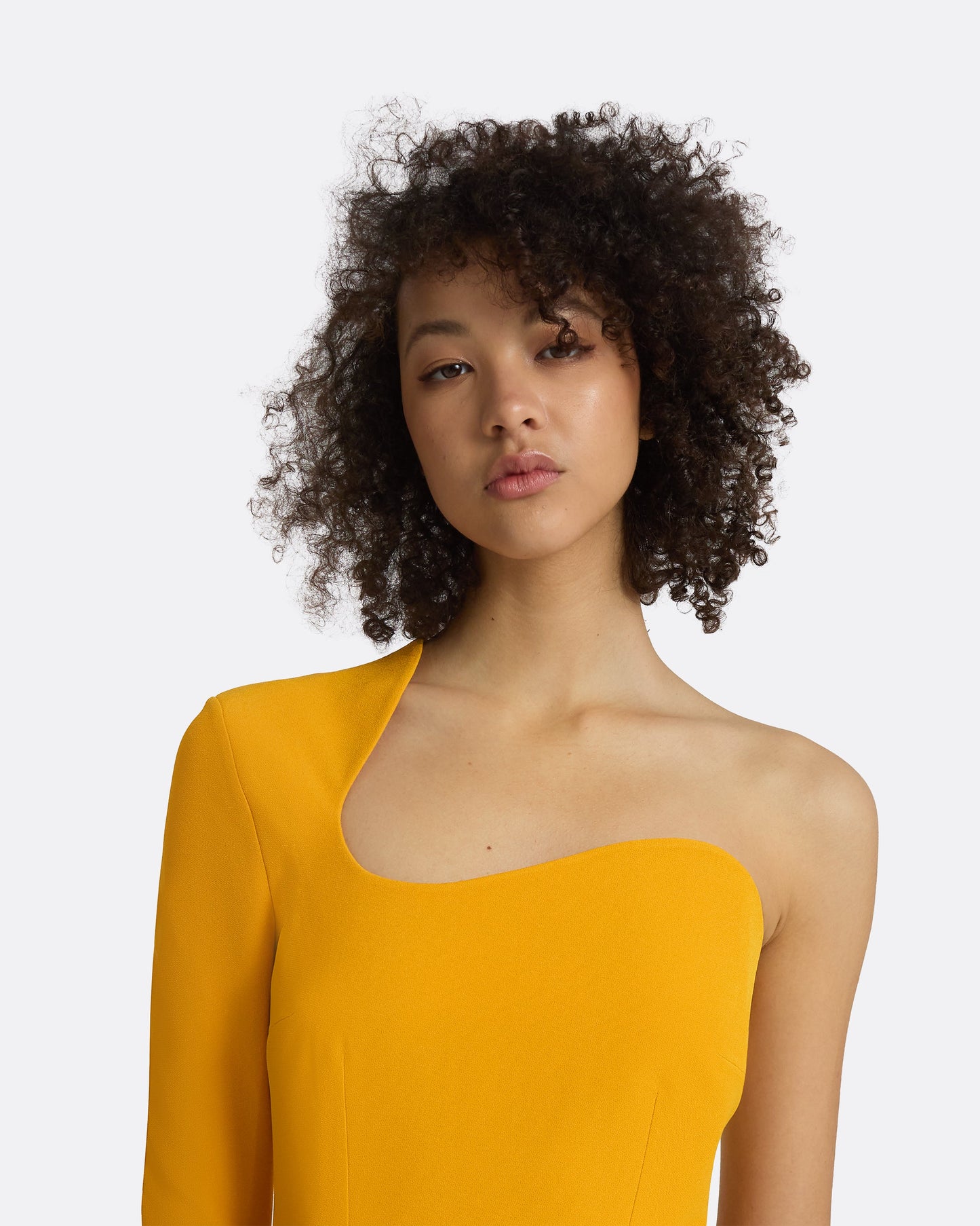 Qwenda Ochre Midi Dress