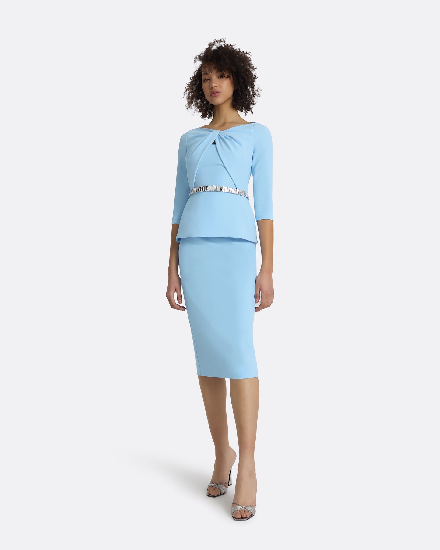 Rildanna Vista Midi Dress With Embroidered Belt