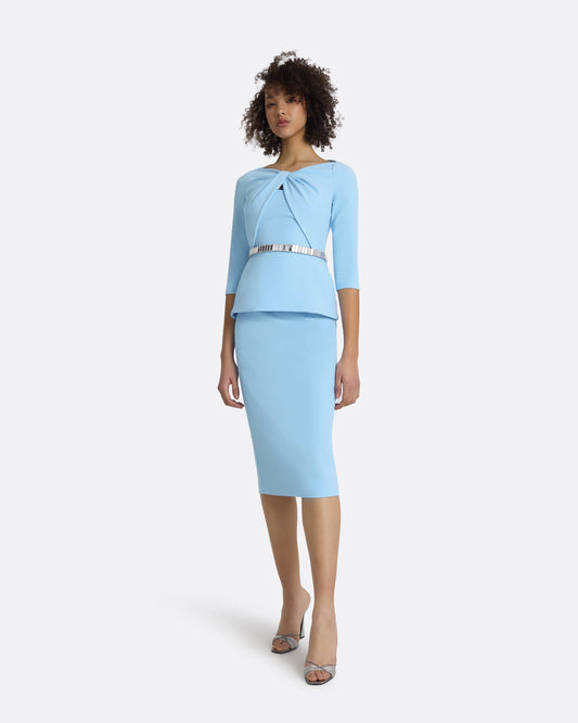 Rildanna Vista Midi Dress With Embroidered Belt