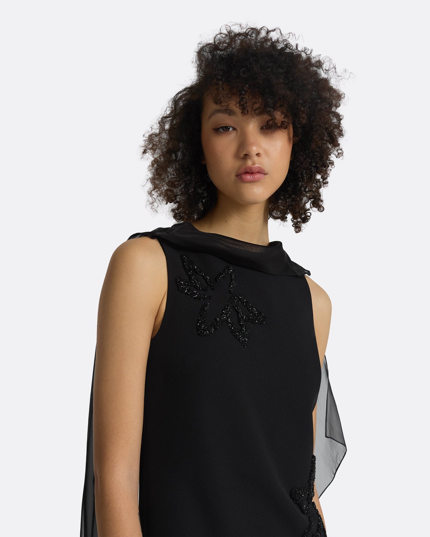 Aylina Black Long Dress