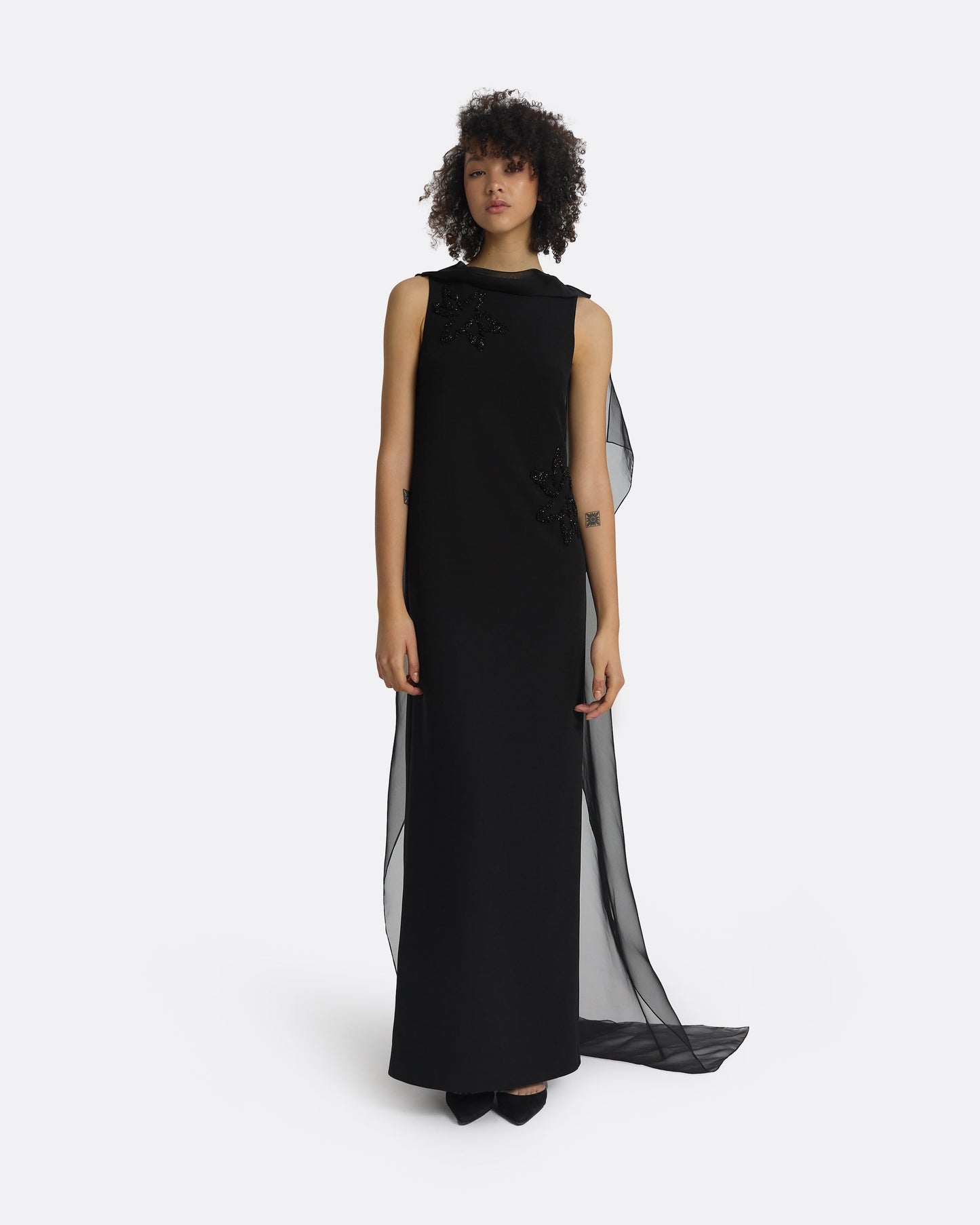 Aylina Black Long Dress