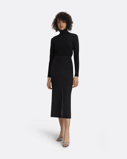 Grainee Black & Nuit Trim Embroidery Skirt