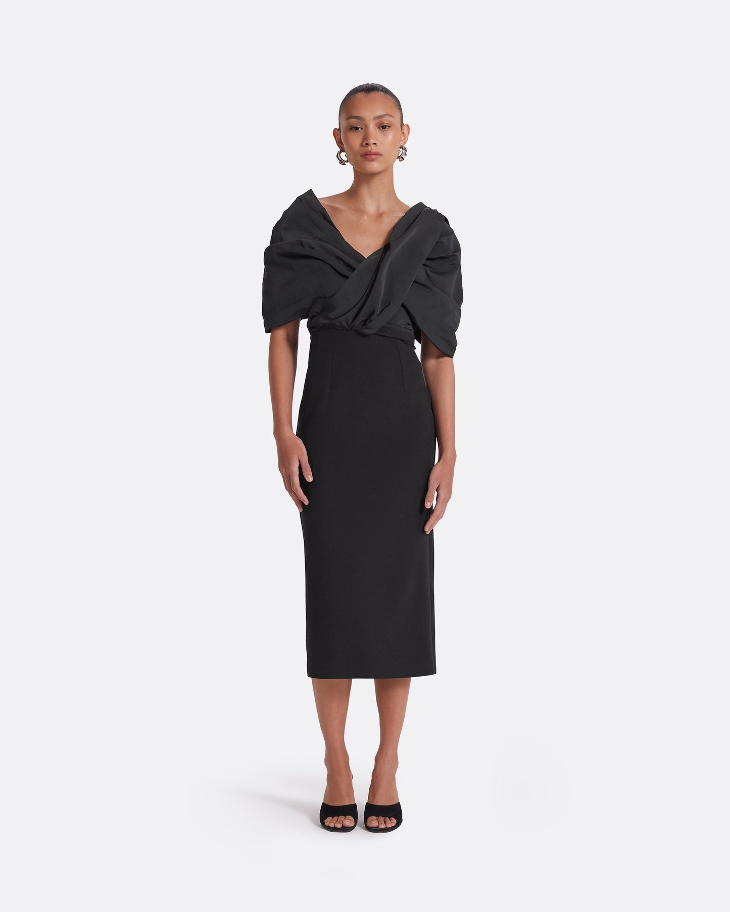 Roma Black Midi Dress