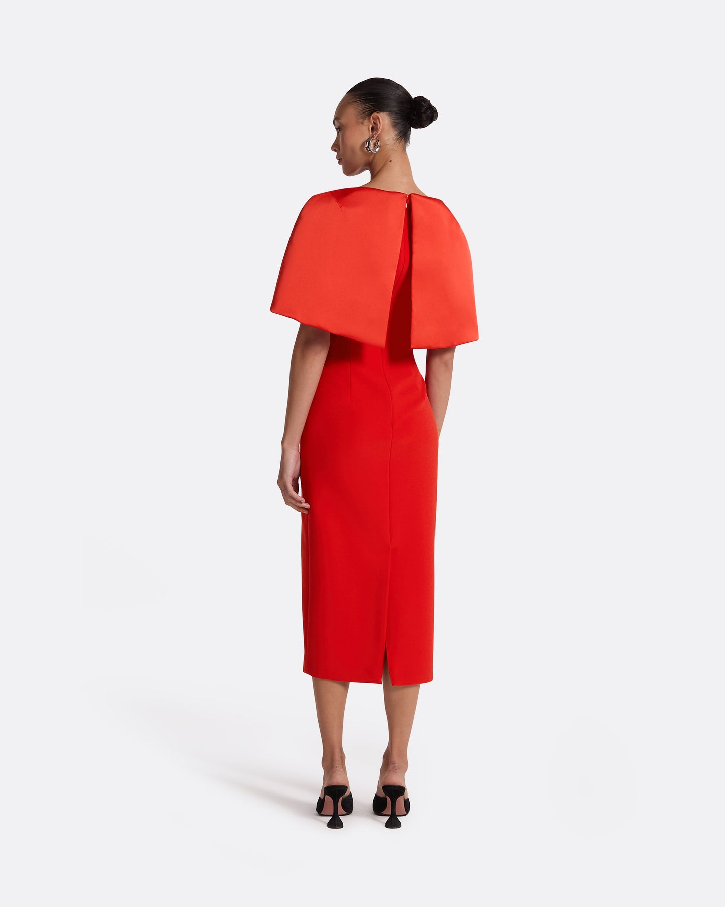Barb Scarlet Red Midi Dress