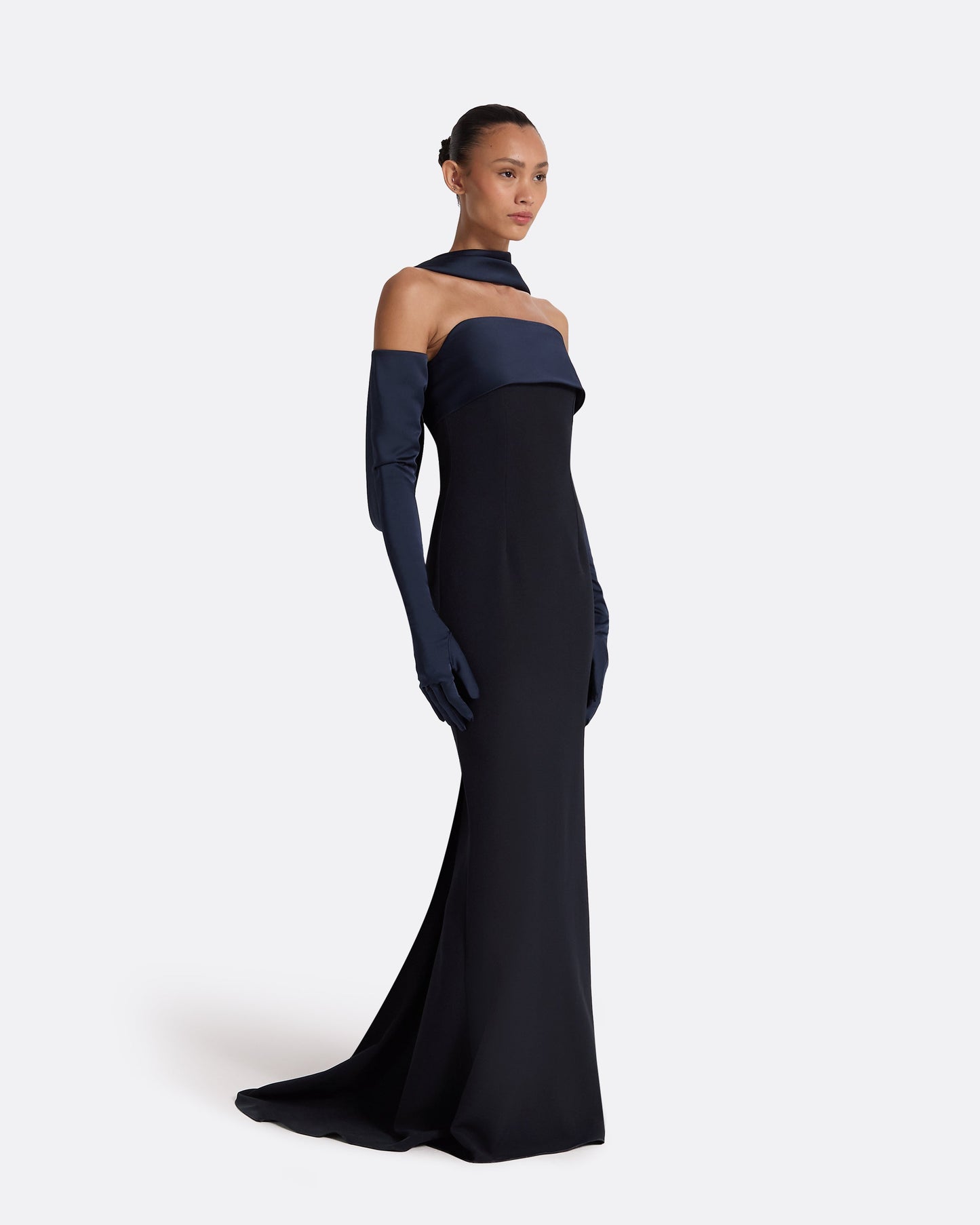 Roshana Midnight Navy Long Dress