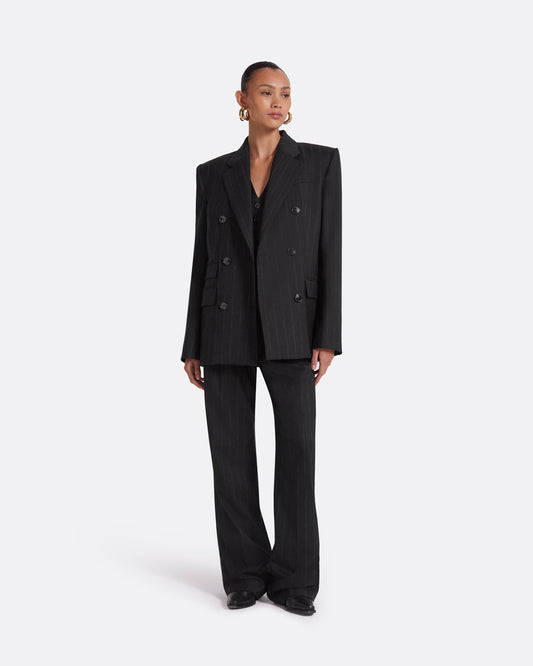 Ellan Black Pinstripe Jacket