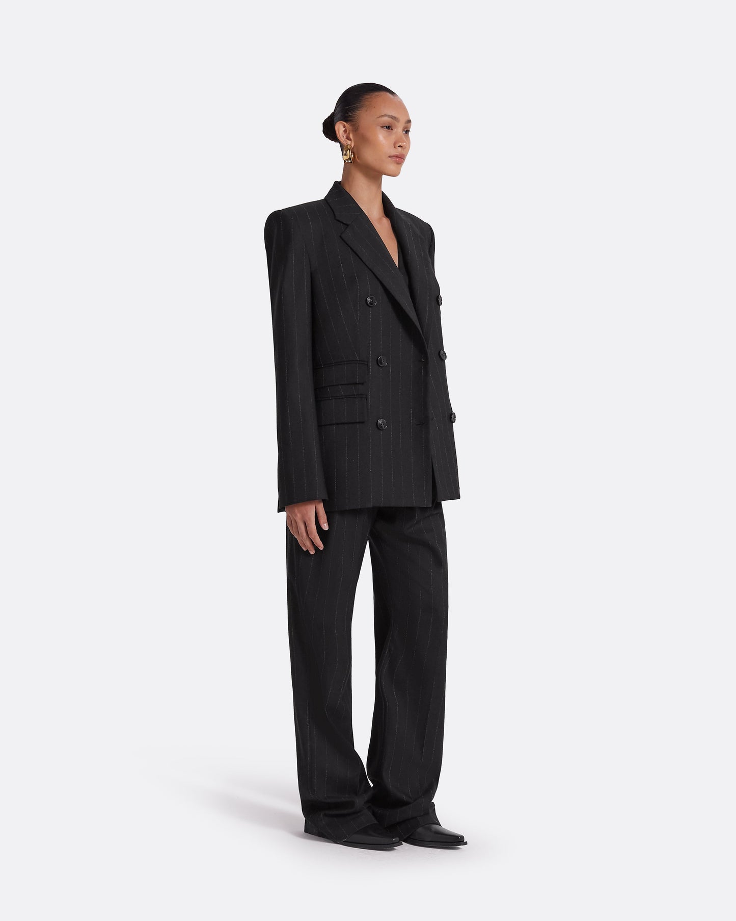 Ellan Black Pinstripe Jacket