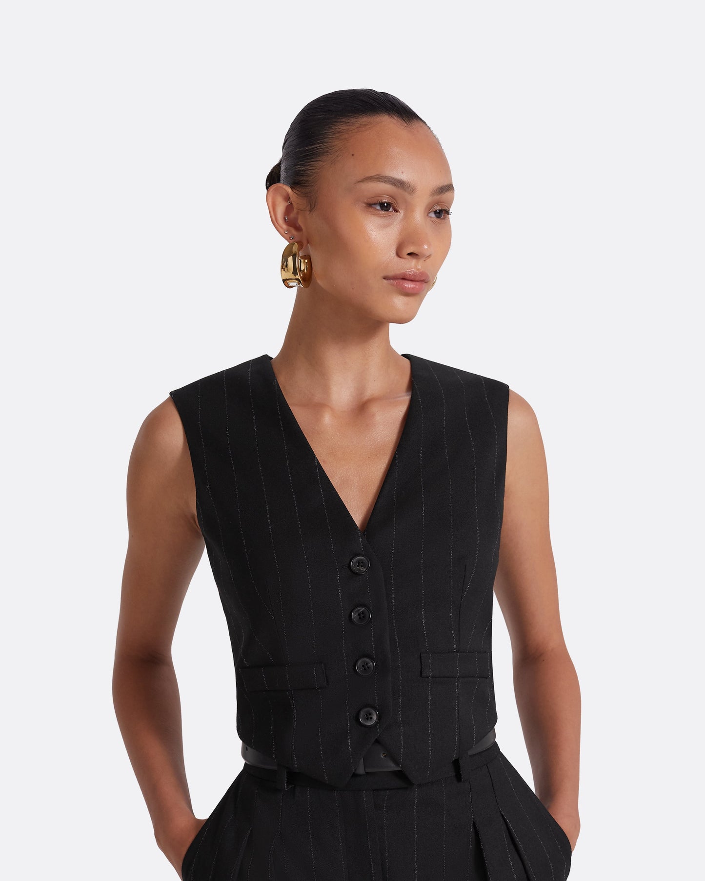 Lana Black Waistcoat