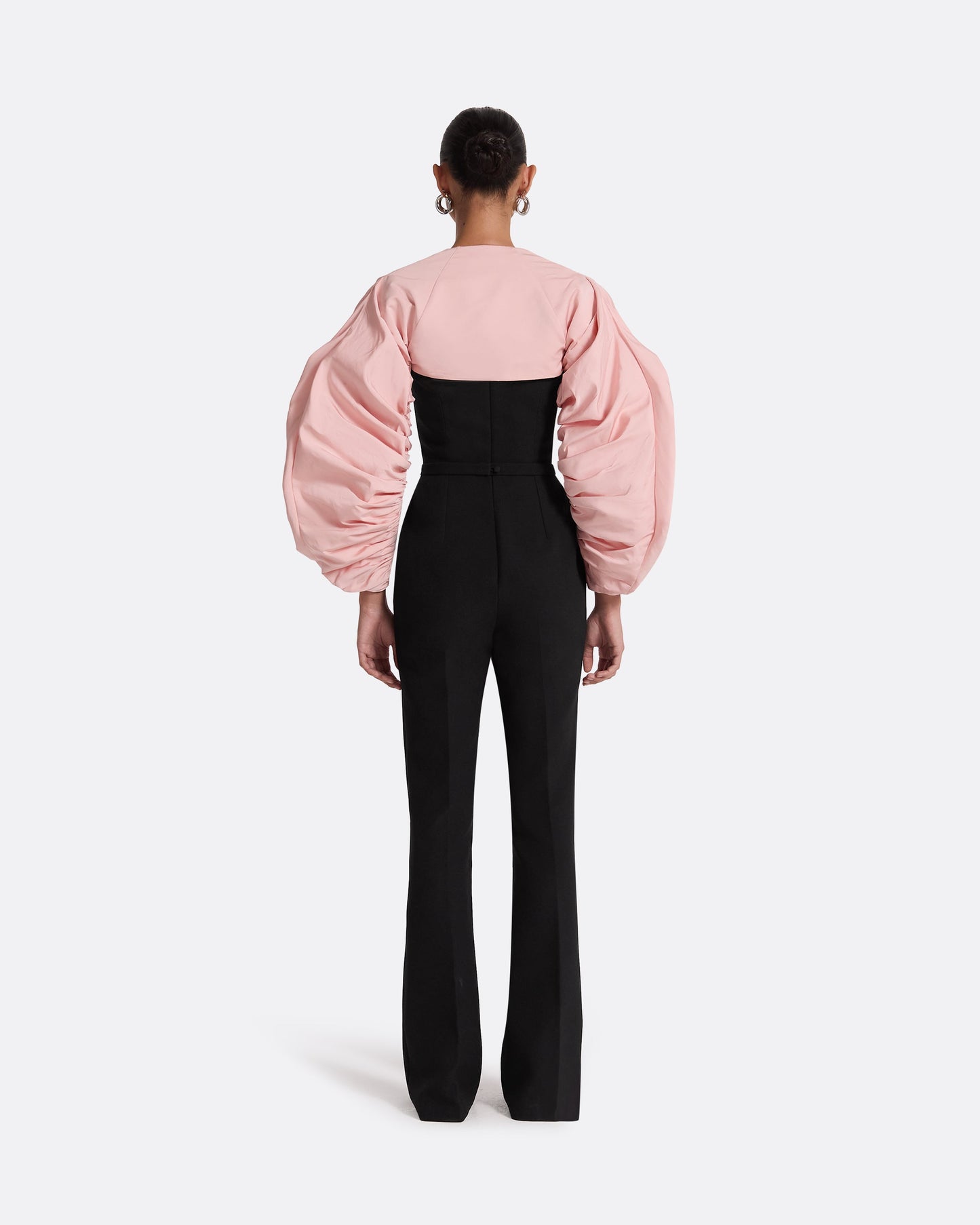 Honi Peony Blush Harness & Bele Black Jumpsuit