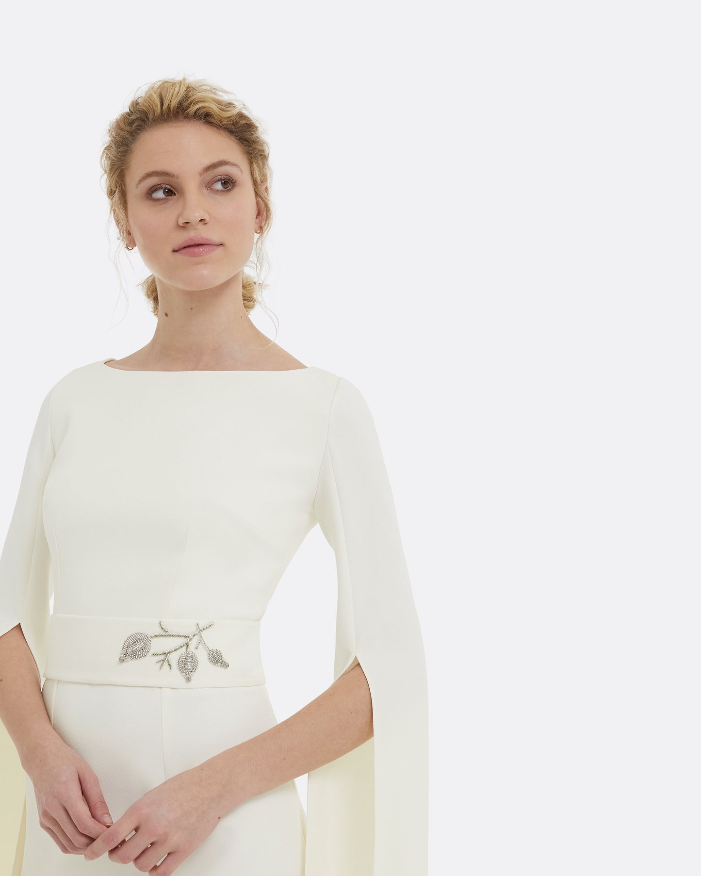 Octavia Flower Bud Embroidered Midi Dress