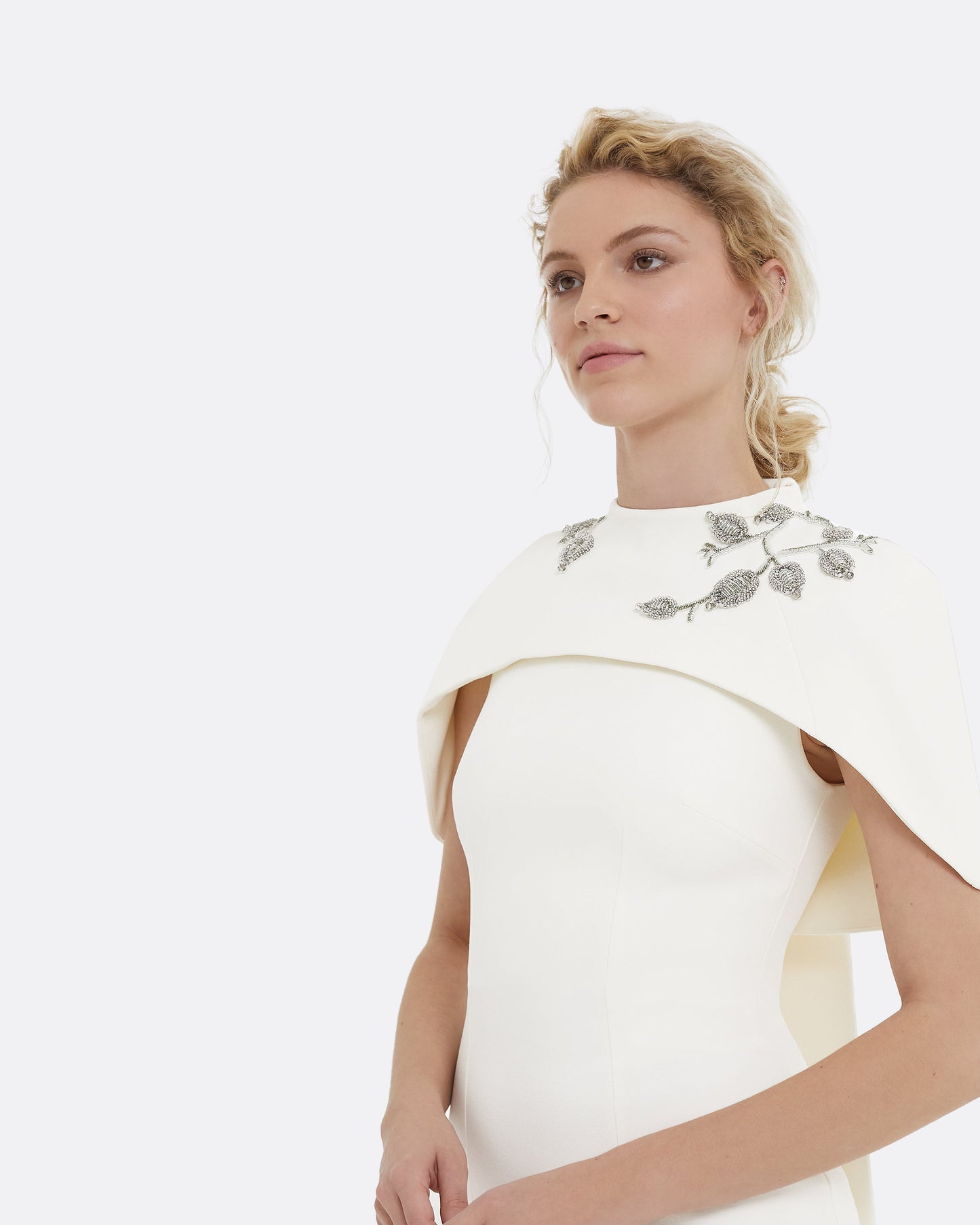 Kalika Flower Bud Embroidered Midi Dress