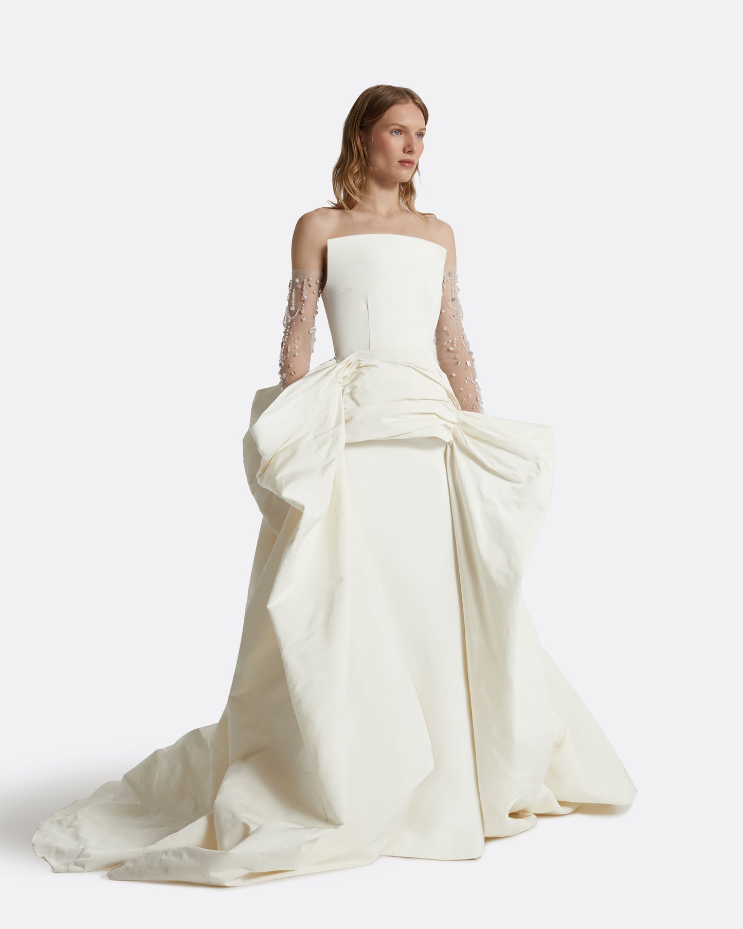 Zuhal Ivory Long Dress