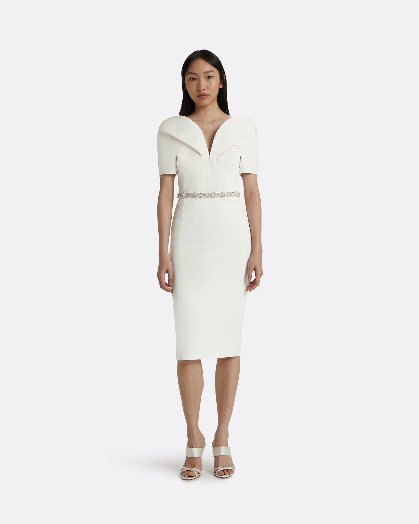 Kara Dresses In Ivory With Crystal