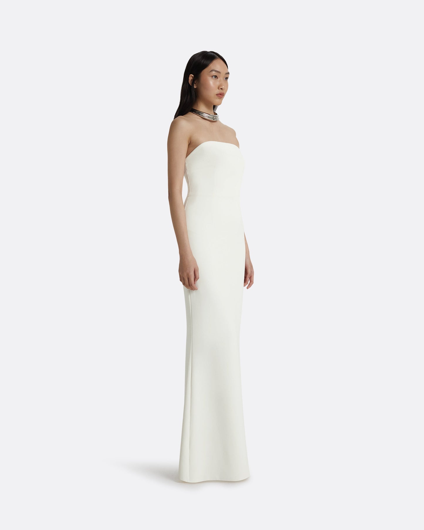 Soshin Ivory Strapless Dress