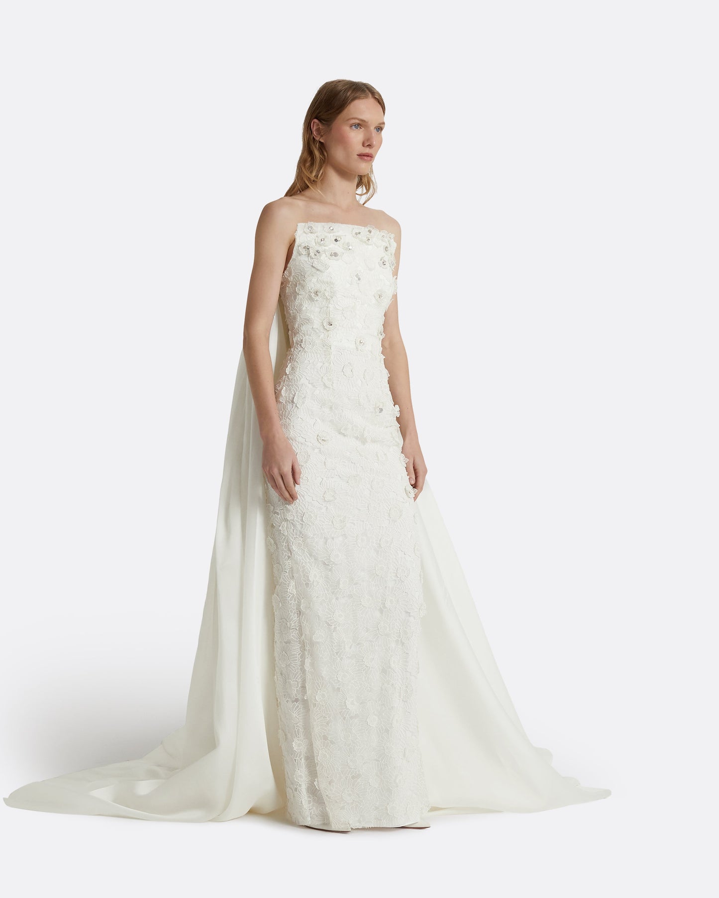 Olena Long Dresses In Ivory