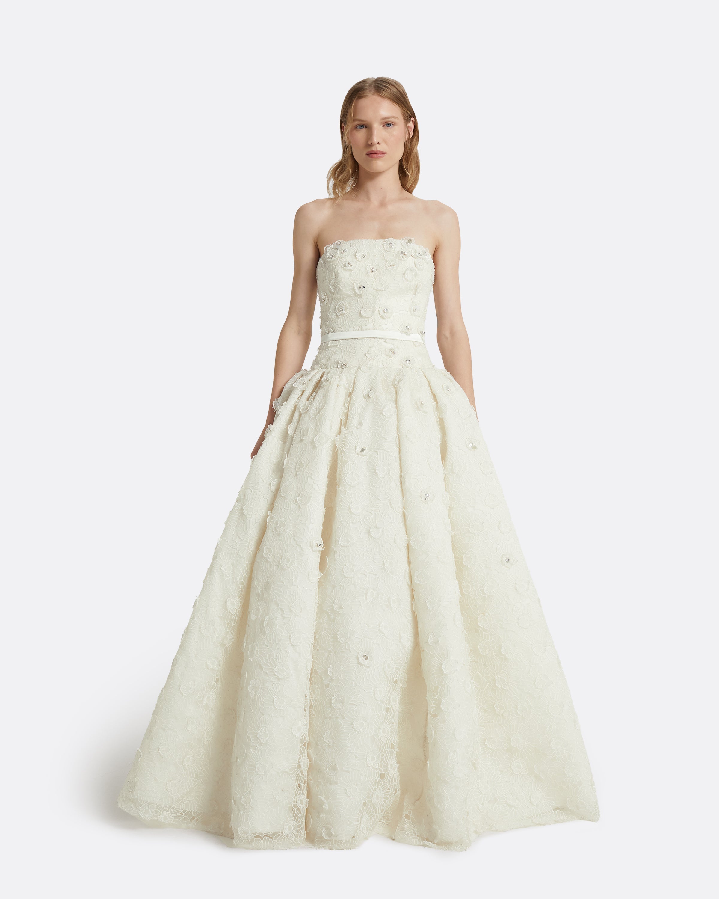 Seda Ivory Long Dresse